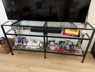 Pottery Barn Tanner Metal & Glass Console Table – Long