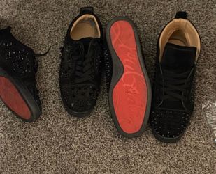 Two pairs of red bottoms authentic