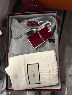 Gucci Gray Zip-Up Hoodie with Tags, XL