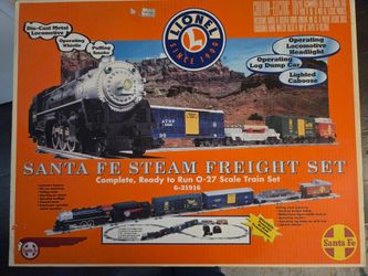 Lionel 6-31916 Santa Fe Steam Freight Train Set O-27 Scale