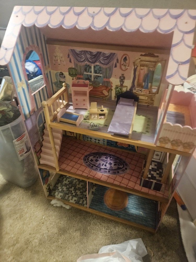 Barbie Tall House, S Cars 3 Dolls And Extra Bundle