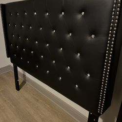 Queen headboard and bed frame 
