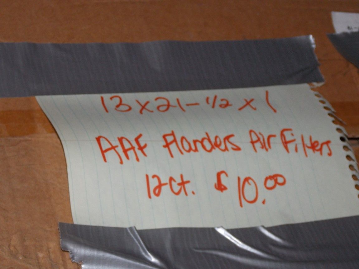 Box Of 12 Air Filters 13x21-1/2x1