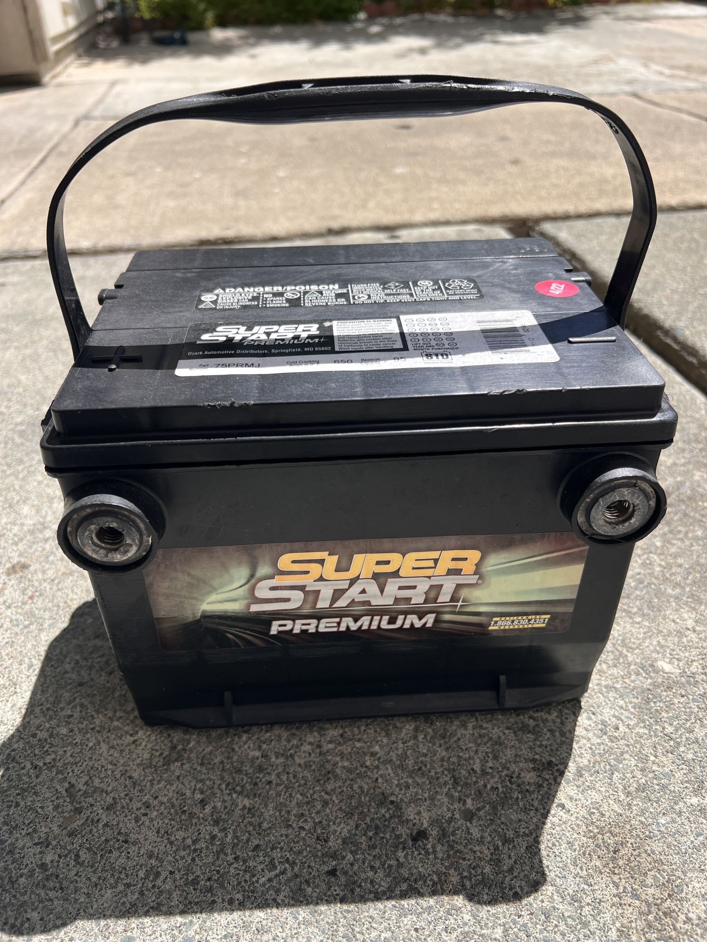 Super Start Premium Standard Flooded Side Post Battery Group Size 75 - 75PRMJ