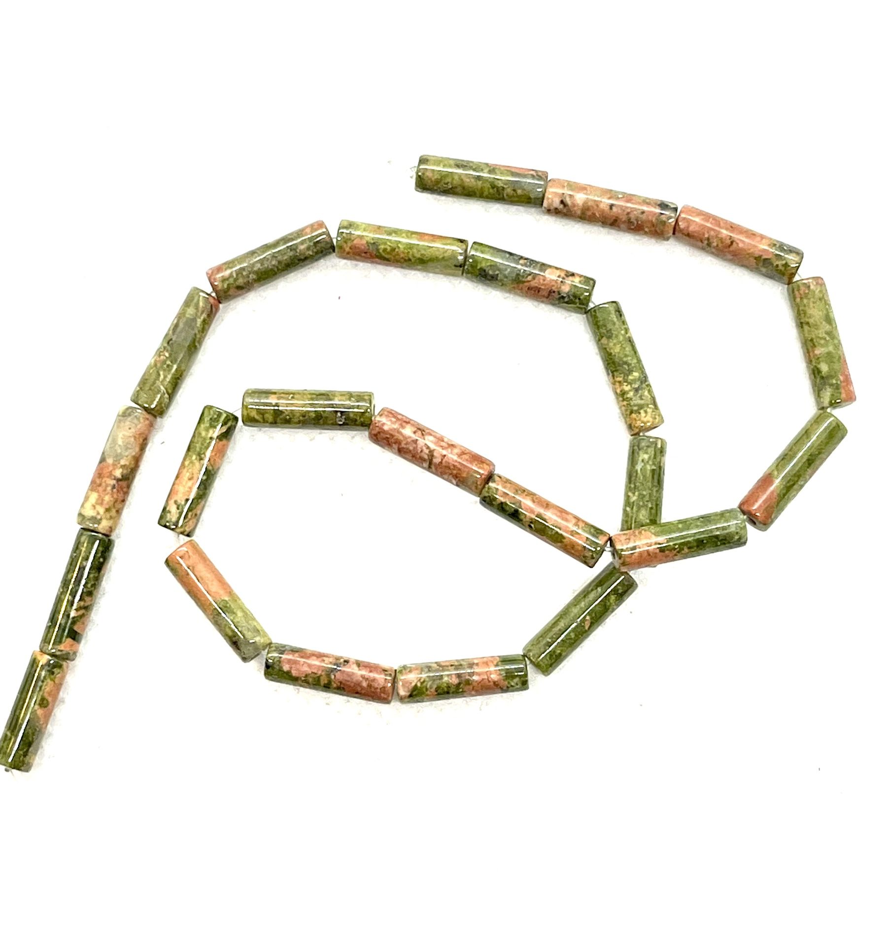 Unakite Tube Beads