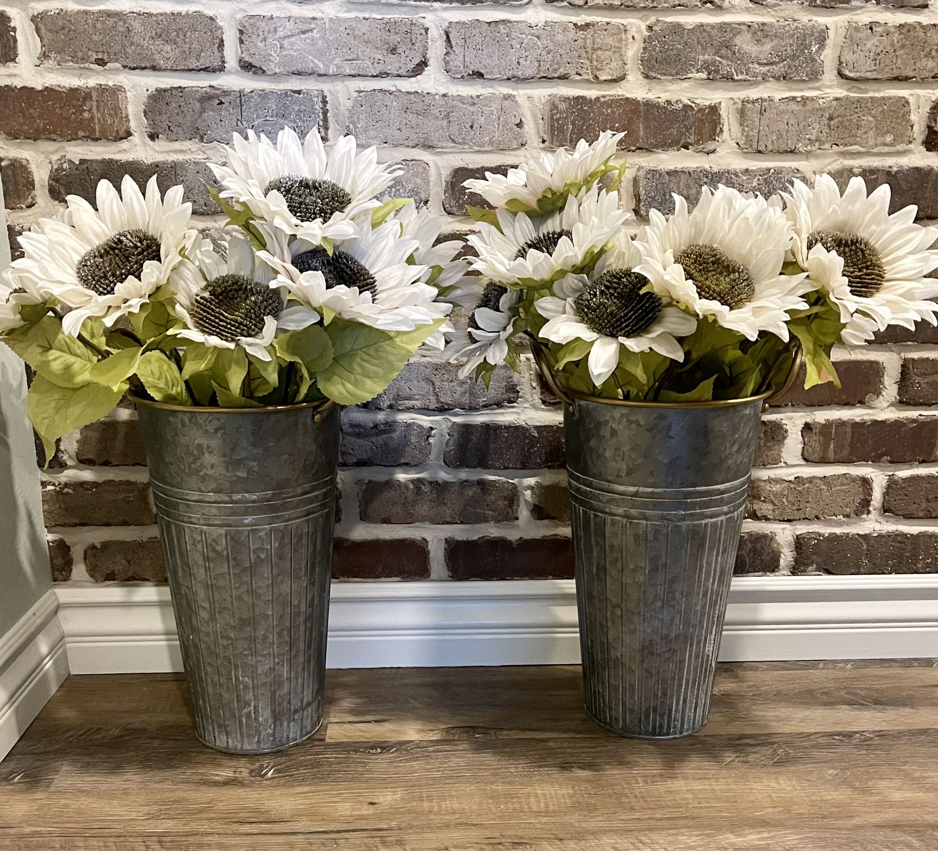 Set Of 2 Tall Containers/Flower Pots 