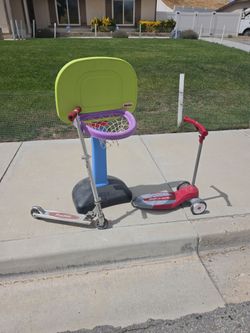 Free! Kids scooters and basketball hoop. Free!