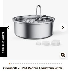Pet Cat Dog 7 Liter Water Fountain With Filters