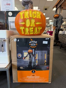 Lewis and Friends 8 Foot Halloween Light and Sound Lewis the Pumpkin Ghoul Hyde and EEK Boutique