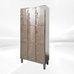 NSF 9 Door Stainless Steel Locker assembled HT-L-9