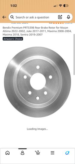 Rear brake rotors for Nissian Altima (2)