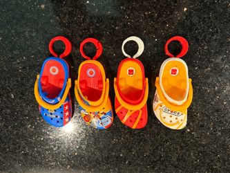 4 Miniature Crocs Shoe Keychains Bag Charms from the McDonald's Happy Meal Toys