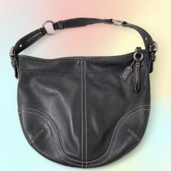 Vintage Coach Black Leather Ergo Hobo Bag #L05S-3651
