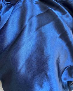 2/Royal blue satin round tablecloth