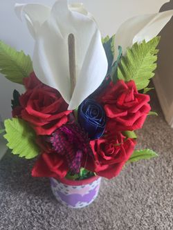 Paper flower arrangement