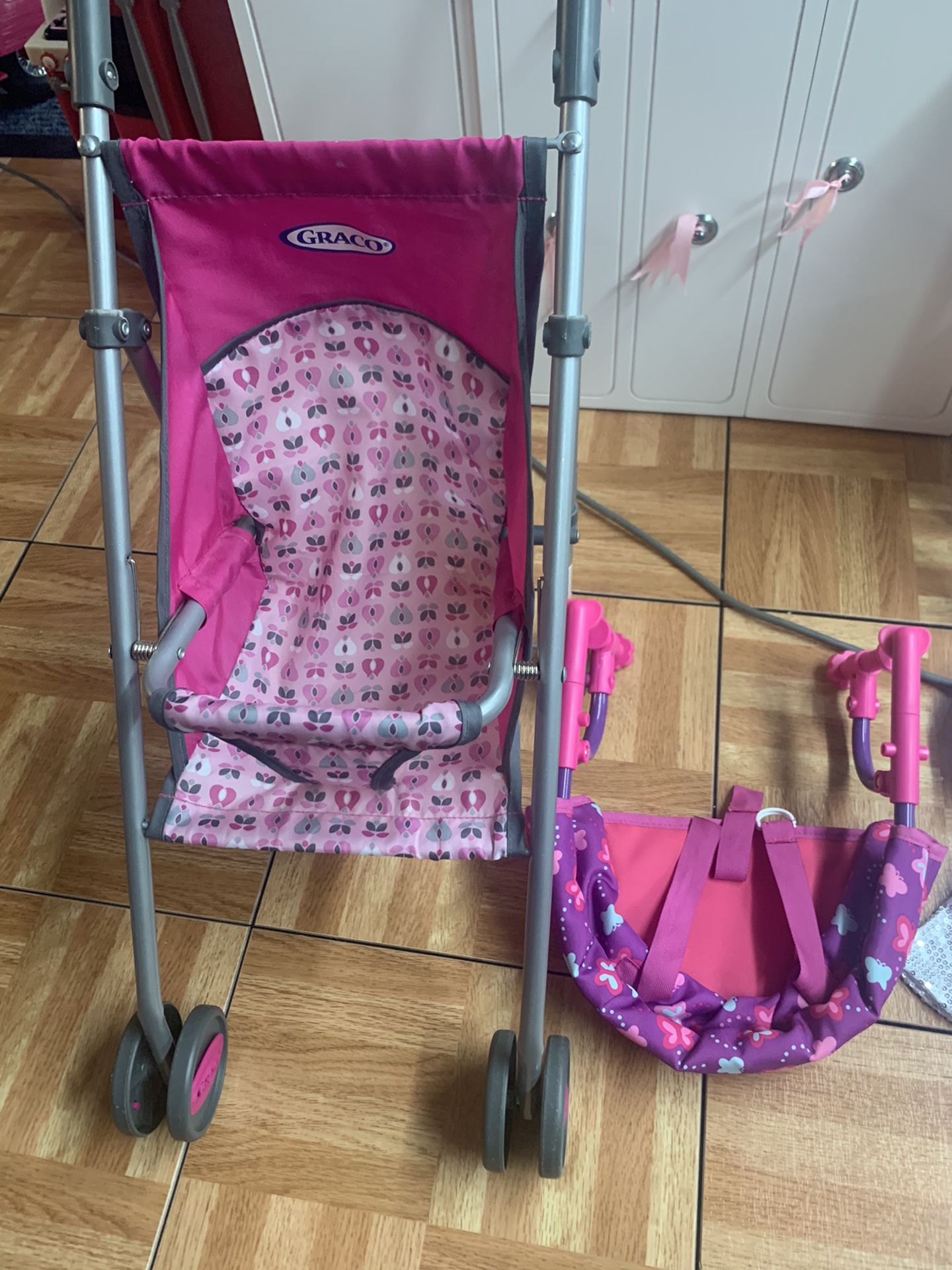 Doll stroller and high chair