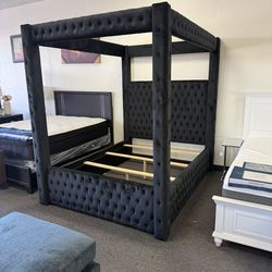 Queen canopy bed frame