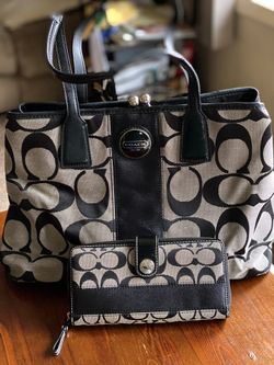 Used COACH bag and matching wallet