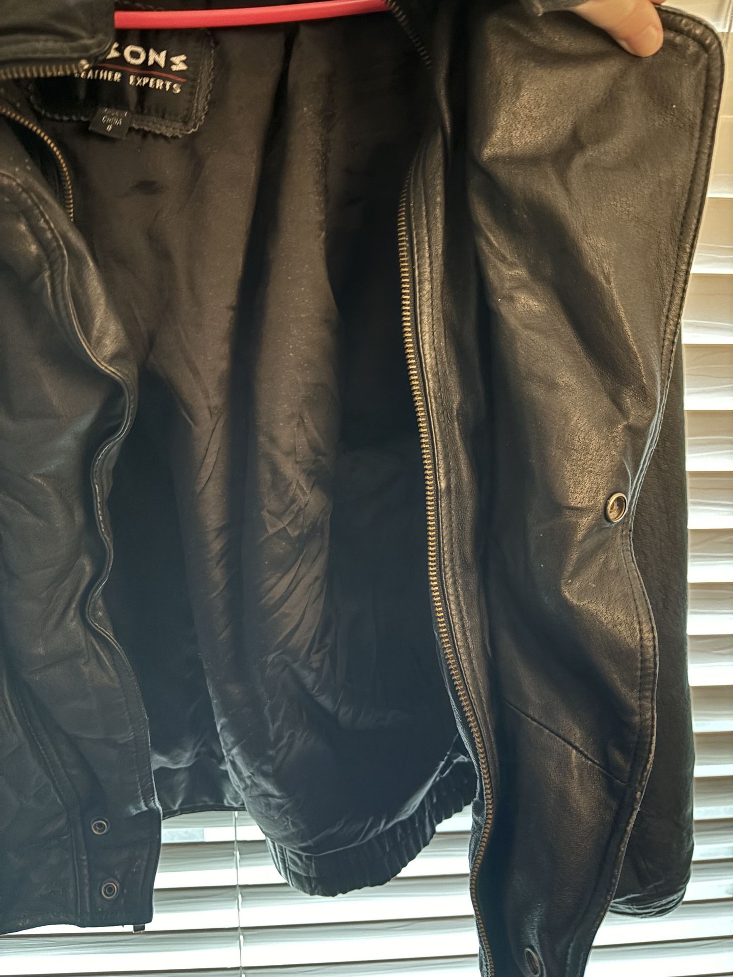 Small Men’s Leather Bomber Jacket