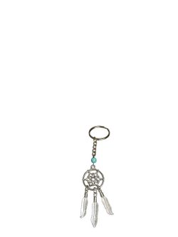 Small Silver Dream Catcher Keychain