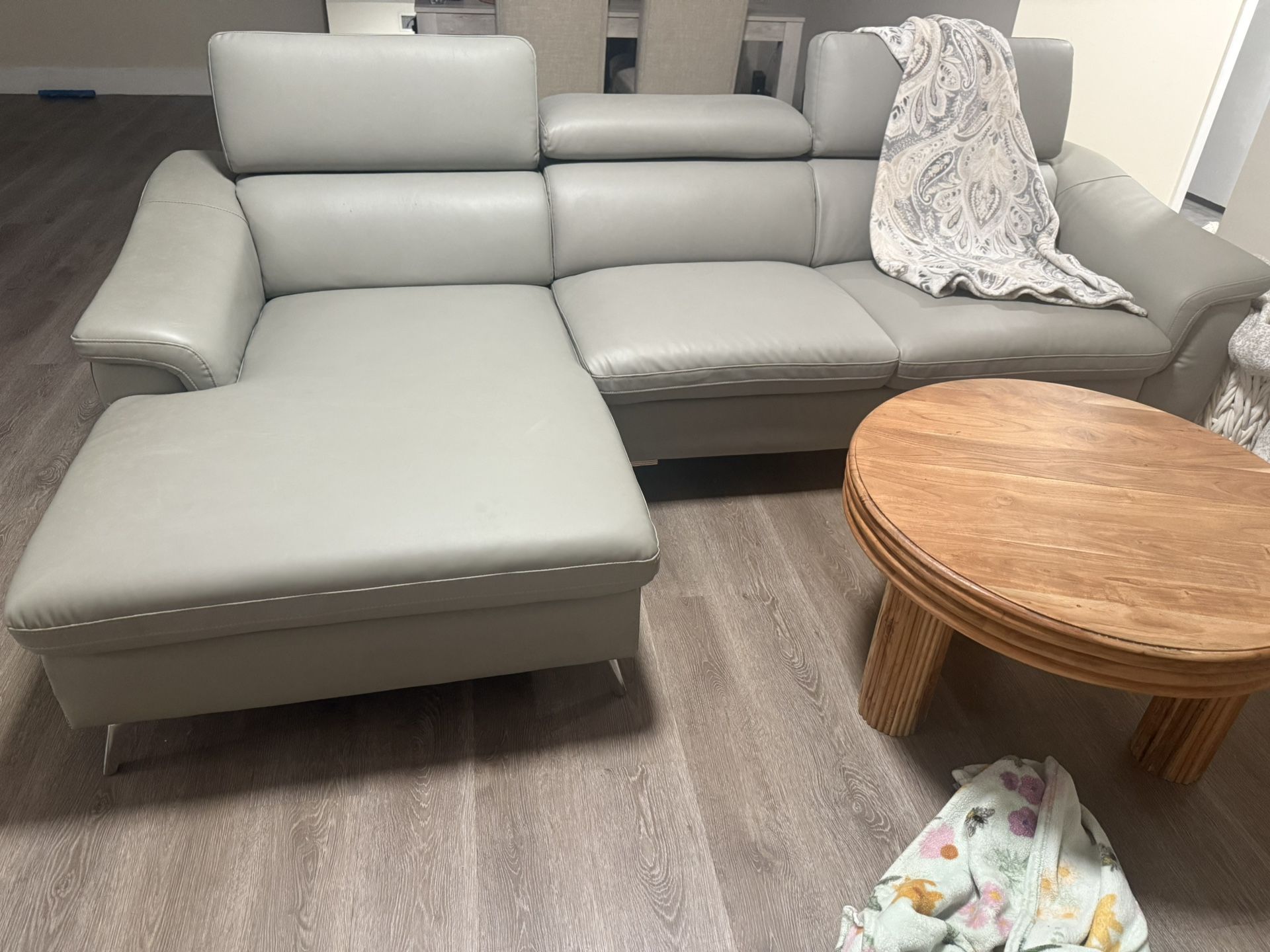 Grey sectional sofa
