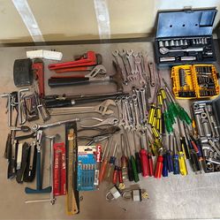 Big lot of tools - wrenches, screwdrivers, sockets, pliers