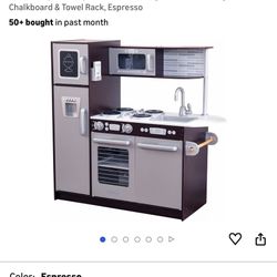 Large Play Kitchen with Lights & Sounds & Espresso