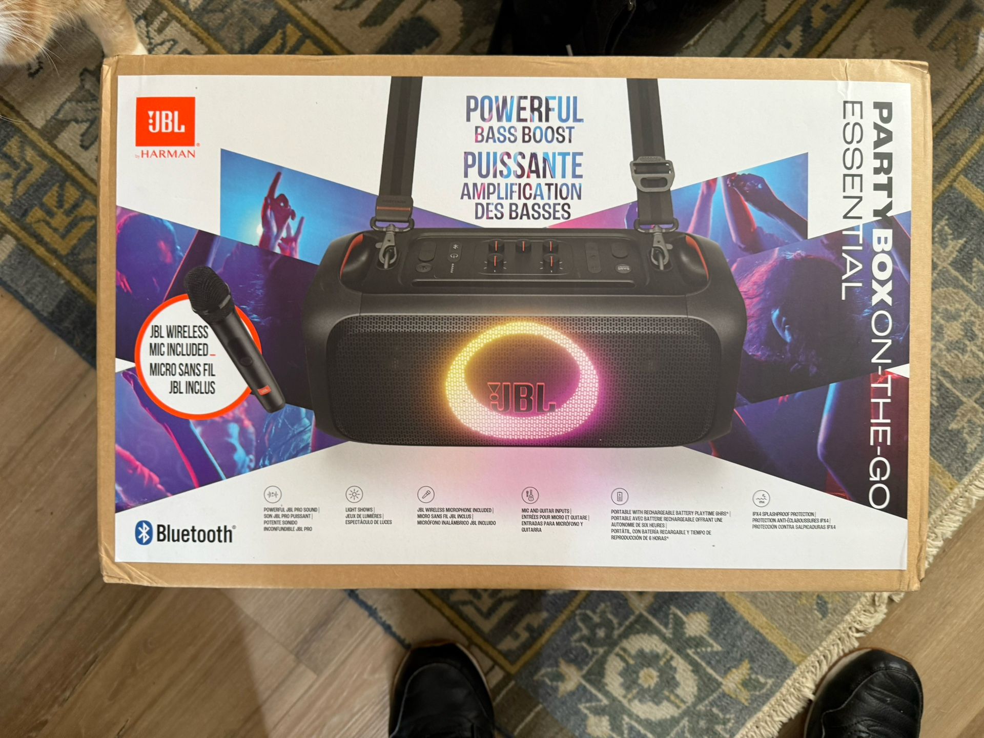 🔊 ‼️ Price reduction!!  Brand New JBL PartyBox On-The-Go Essential – Factory Sealed – Wireless Mic Included
