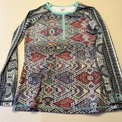 Roxy Woman Women Wicking Spandex Water Shirt Medium