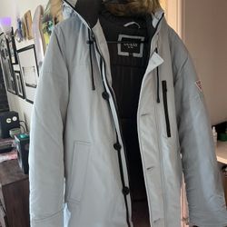 Guess Layered PARKA winter Coat Fur 