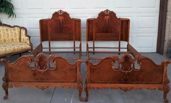 Two Antique Twin Bed frames