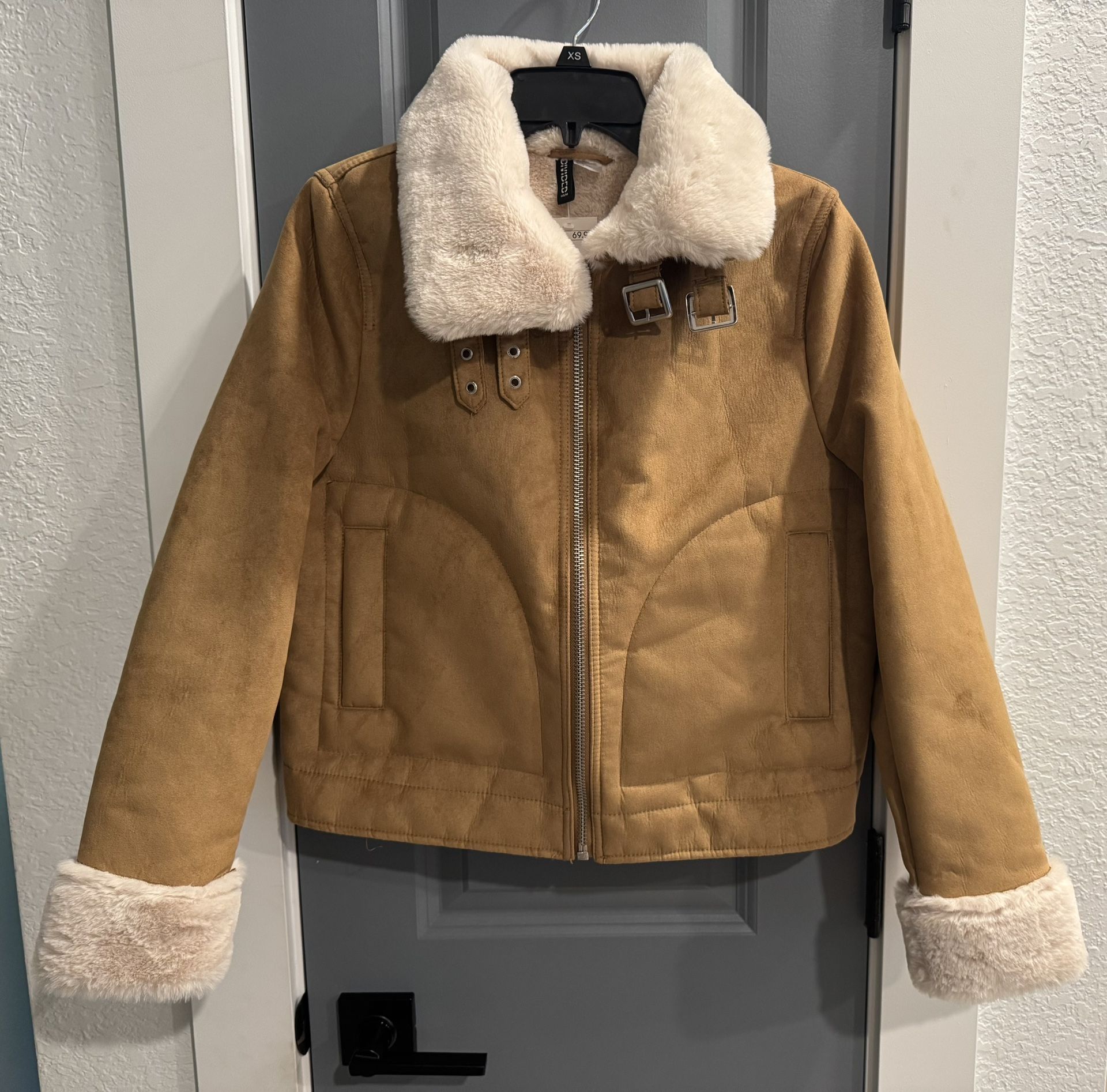 H&M Women’s Faux Fur Lined Bomber Jacket 