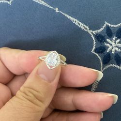 Real 925 Sterling Silver Wedding Ring Size 8