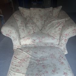 Rowe Furniture Oversized Chair and Ottoman