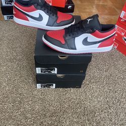 Air Jordan 1 Low Bred Toe Size 11.5 & 12