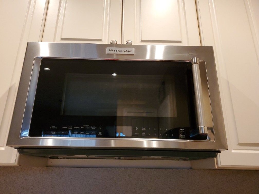 KitchenAid over the range microwave