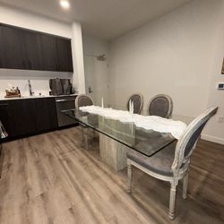 Glass Top Dining  Table