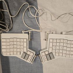 White ErgoDox EZ Ergonomic Mechanical Keyboard