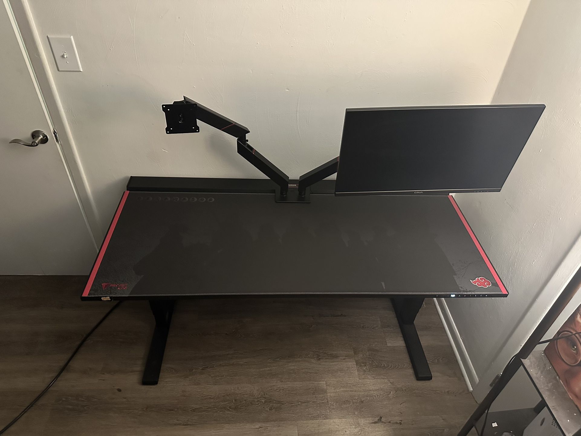Secret Labs Magnus Desk And 540hz Monitor With Dual Mounted Bipod