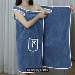 Wearable Bathrobe Towel