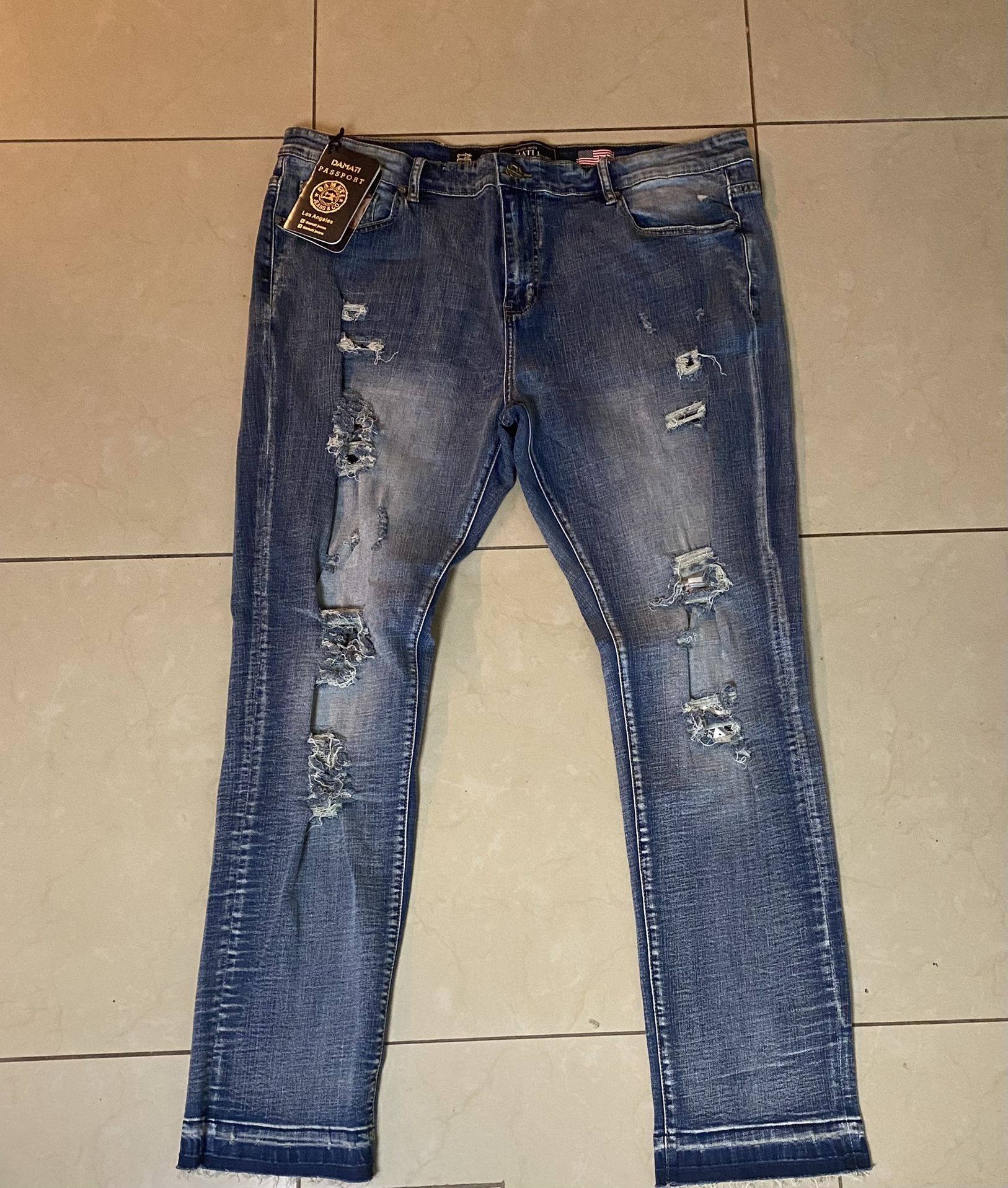 Blue Damati Jeans Size 42 Slim Straight