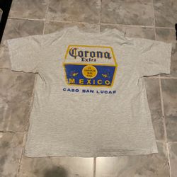 Vintage 90s Corona Extra Beach Club Cabo San Lucas Mexico T-Shirt XL Distressed