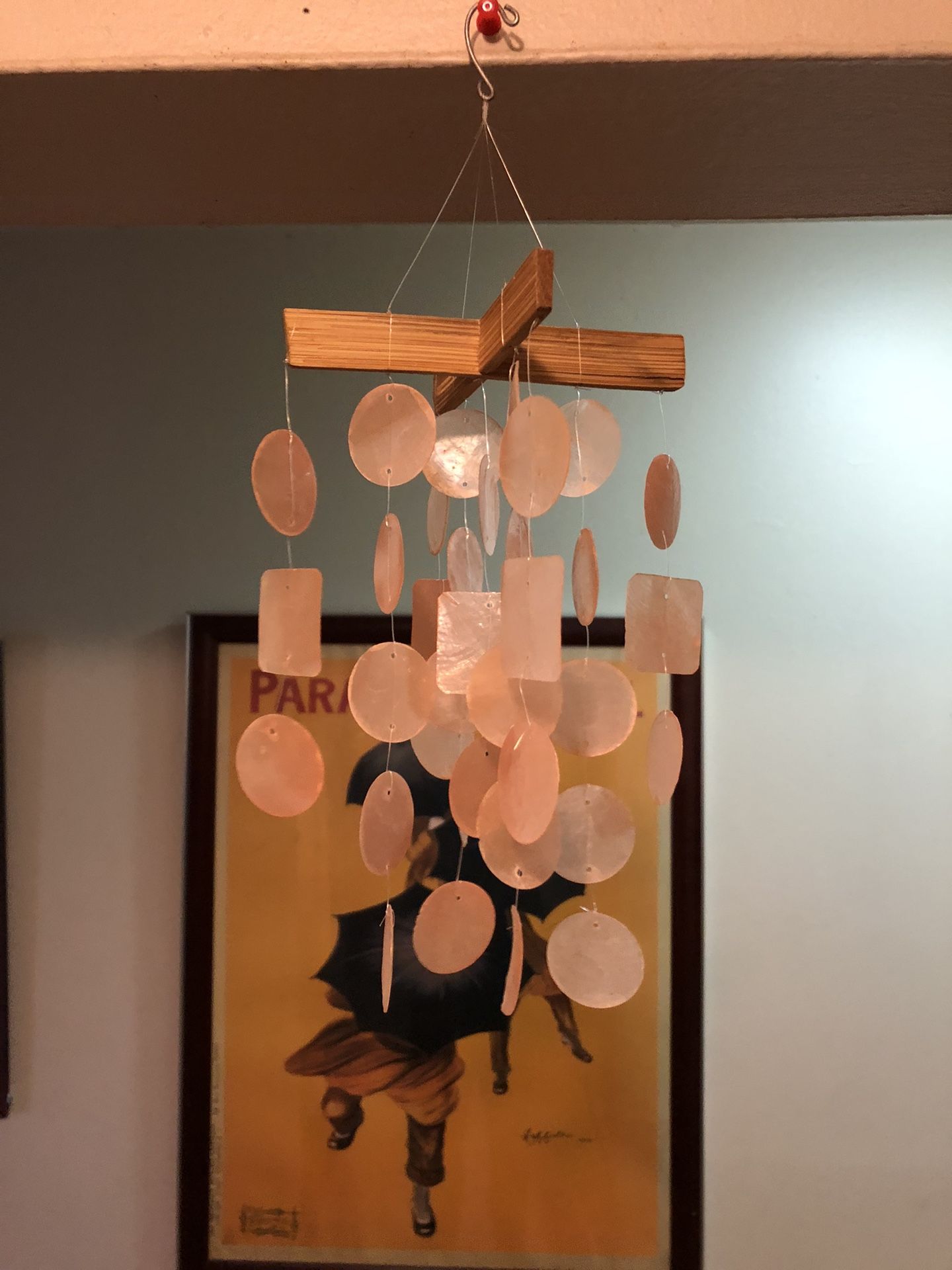 Pink Capiz Wind Chimes/ Read Description