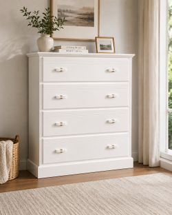 White 5-Drawer Dresser – Stylish & Space-Saving
