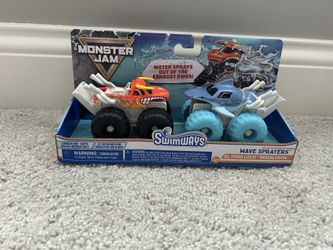 SwimWays Monster Jam Wave Sprayers || El Toro Loco and Megaladon || NEW