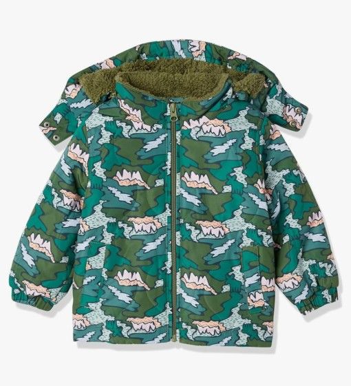 Amazon Aware Unisex Toddlers' Recycled Polyester Sherpa Lined Quilted Jacket Size 2T