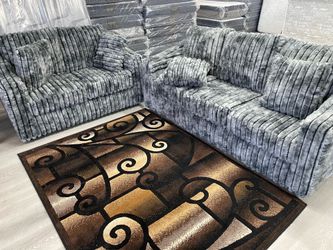 GRAY CORDUROY SOFA LOVESEAT SALE