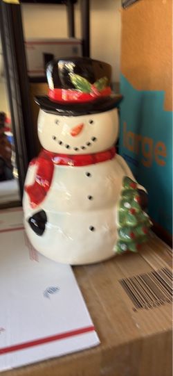 Ceramic Snowman Cookie Jar