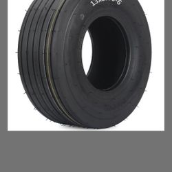 GICOOL 13x5.00-6 Tubeless Lawn Mower Tire, Riding Lawnmower Straight Rib Tread, 4 Ply