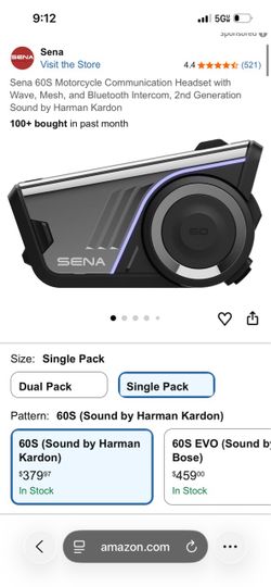 Sena60s motorcycle communication system NEW